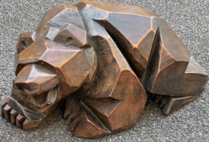 木彫りの熊買取（愛知県西尾市）面取り熊買取・間見谷喜文作・ムツゴロウ『どんべえ物語』母熊モデル